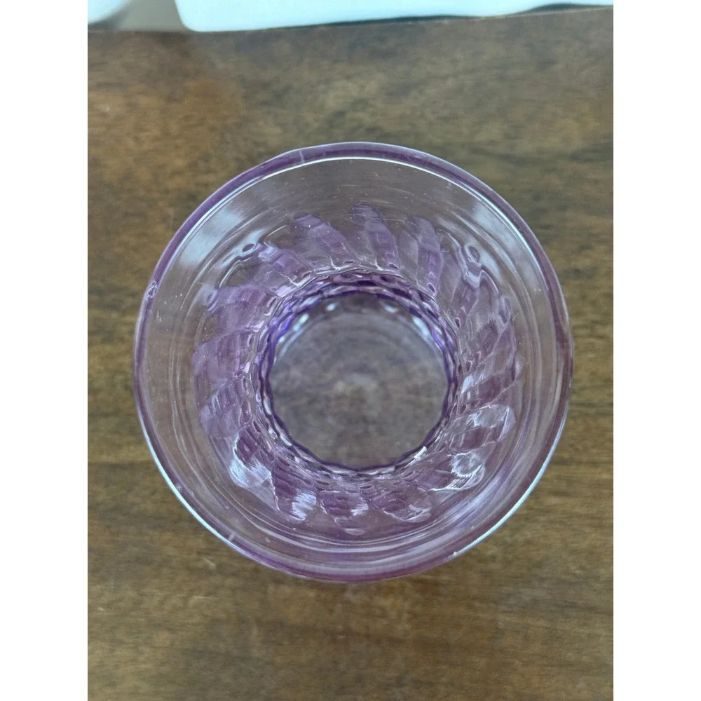 VTG Amethyst Purple‎ Lavender Indiana Glass Swirl Optic 6 1/4